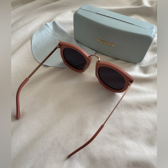 Karen Walker Pink Sunglasses Super lunar round monochromatic sunglasses main image 14